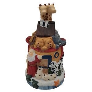 Vintage Noahs Ark Bell Ceramic Animals Two By Two Classic Treasures Nursery 1980